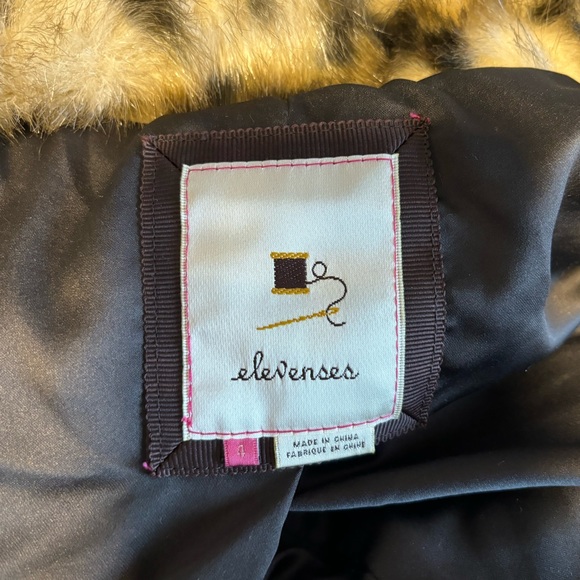 Elevenses Leopard Fur Coat - Picture 6 of 9